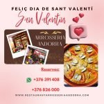 💕 Sant Valentí a l'Arrosseria 💕 🍽️ Reservem el 14 de febrer per a una nit inoblidable!🍽️ Estimades parelles, No deixeu escapar l'oportunitat de celebrar l'amor en un ambient acollidor i amb una cuina exquisida al Restaurant l'Arrosseria Andorra. 🌹 Sopar de Sant Valentí🌹 ✨ Opció Menú ✨ Plats preparats amb amor ✨ Atmosfera romàntica ✨ Música en viu 📅 Data: 14 de febrer ⏰ Hora: A partir de les 20:00 h Recordeu reservar la vostra taula ara per assegurar-vos una vetllada màgica! 📞 Truca'ns al +376826000 o visita'ns a l'Arrosseria per a més informació. 🎁 Sorprèn la teva persona estimada amb una experiència gastronòmica única
